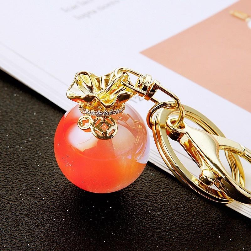 Colorful Lucky Jelly Bag Metal Bag Keychains Decorations Pendant Kids Gifts