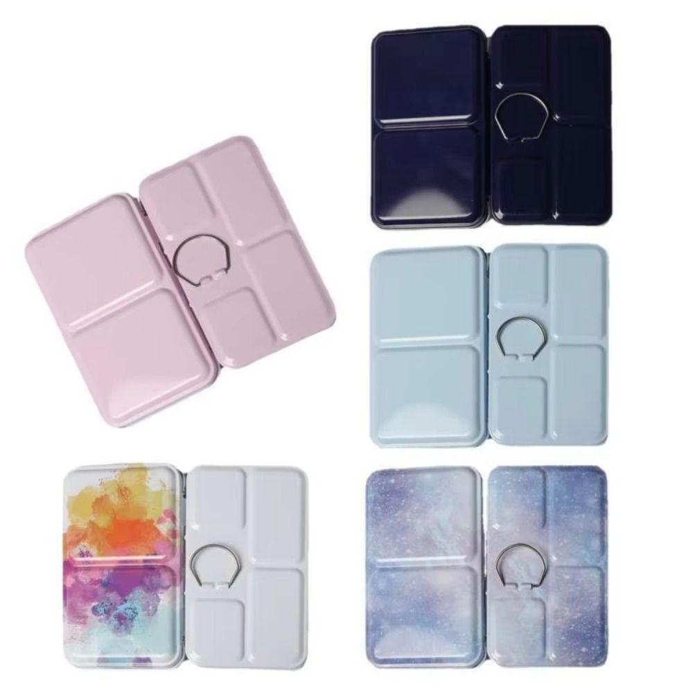 Empty Watercolor Storage Foldable Watercolor Paint Box Multi-function Painting Box Art Supplies