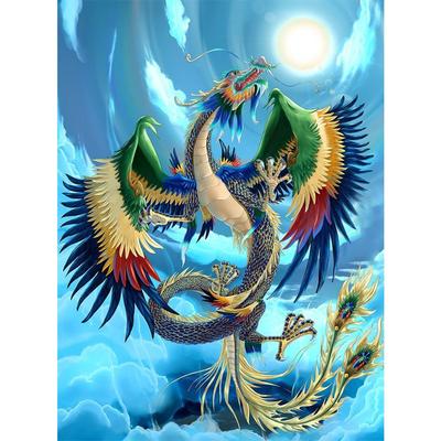 Full Drill Diamond Painting Cross Stitch Sun and Dragon 5d Diamond Mosaic Art Diamond Embroidery Animal Rhinestone Picture