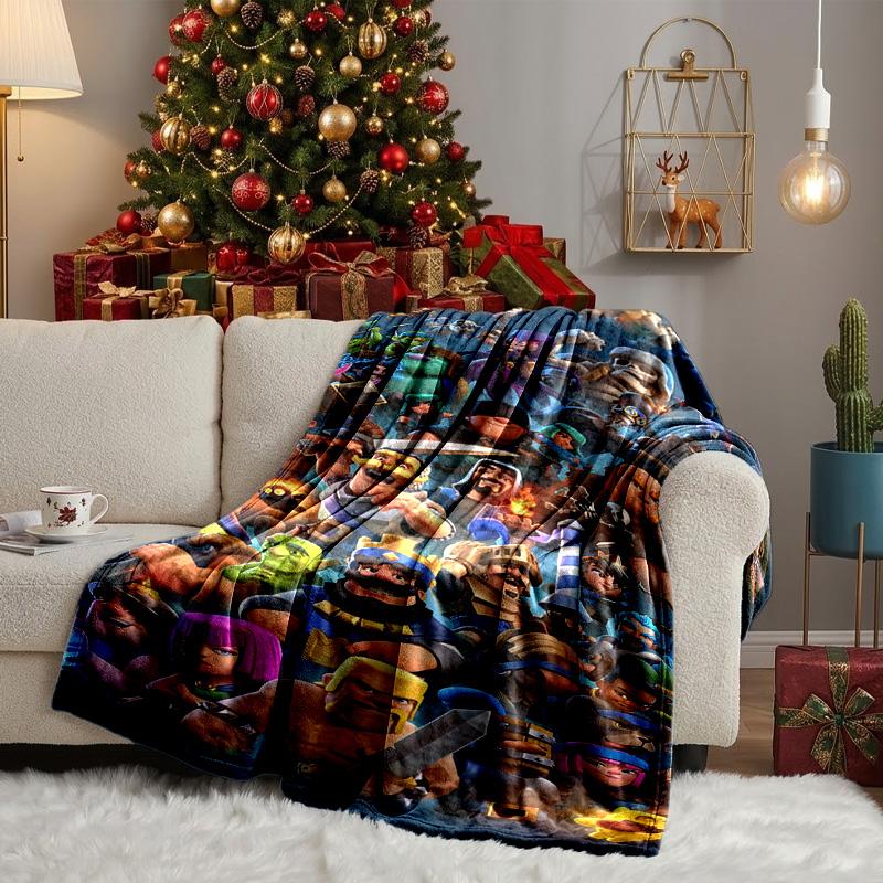 Clash Royale Heroes Collage Blanket Lightweight Ideal Bedding Blanket Perfect for Travel, Camping, Living Rooms, Offices, Sofas, Fan Christmas Gift