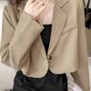 Chic Spring & Autumn Women's Loose Cropped Suit Jacket