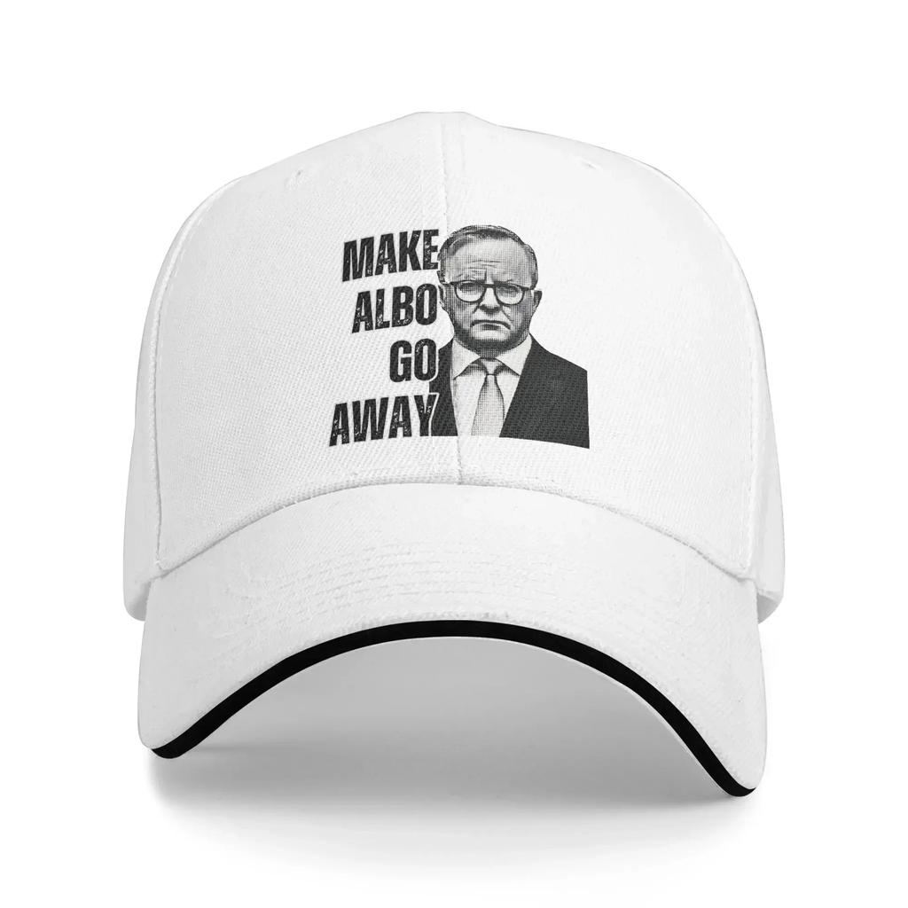 Summer MAGA MAKE ALBO GO AWAY Baseball Cap Outdoor Gym Fitted Retro Sun Hip Hop Hats Unisex Women Sunscreen Baseball Caps