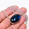 Labradorite Gemstone Handmade 925 Sterling Silver Jewelry Necklace 20" KJ-654