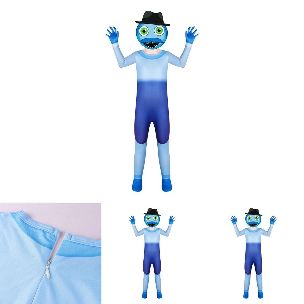 Poppy Playtime Huggy Wuggy Papa Cosplay Jumpsuits Maske Partykostüm Outfits Perfekt für Cosplay-Partys und Halloween!