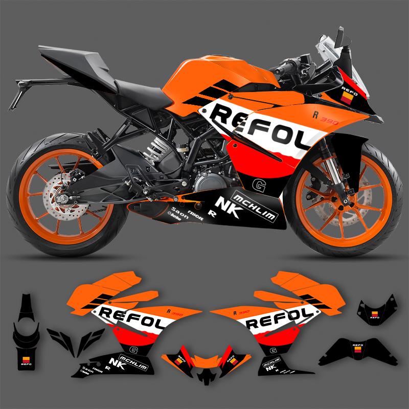PowerZone Custom Sticker Graphics SUPERMOTO for KTM RC 250 RC 390 2014 2015 2016 Backgrounds Decals Racing Vinyl Sticker Kit 01