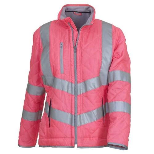 Yoko Womens/Ladies Kensington Fleece Lined Hi-Vis Lady Fit Padded Jacket