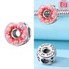 Authentic Charm Bead Charms copper Pink Colorful Doughnut Cake Ice Cream Coffee Cup Bead Charms Compatible With Bracelets Women Jewellery Diy Delicate