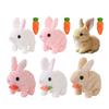 1/3Pcs Electric Plush Bunny Toy with Carrot Interactive Shaking Ears Jumping Rabbit Plushie