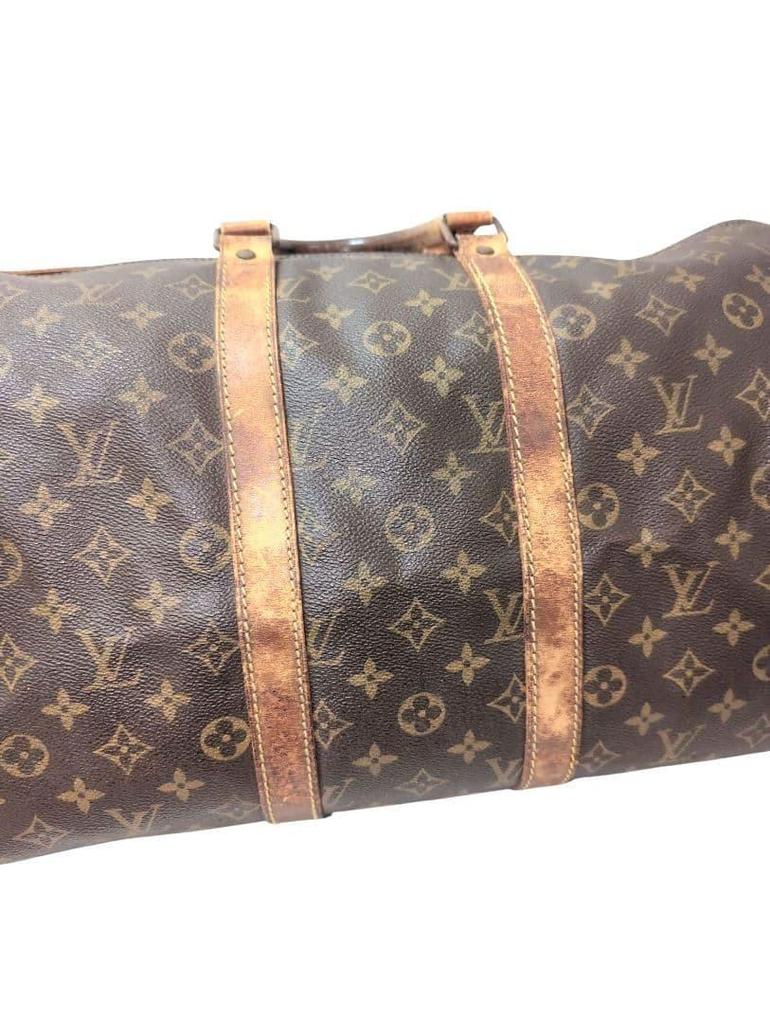 Louis Vuitton Monogram Keepall 45 Boston Bag Brown Travel Bag Authenticated from Japan