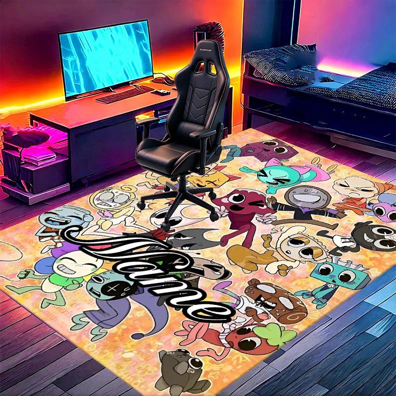 Custom Name Personalized Dandy's World Print Carpet, Versatile Home Decor Rug, for Playroom, Apartment, Balcony, Entryway, Hallway Gift