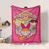 1pc Powerpuff Girls Cozy Print Blanket Lightweight Warm Flannel Throw Blanket For Sofa, Bed, Living Room
