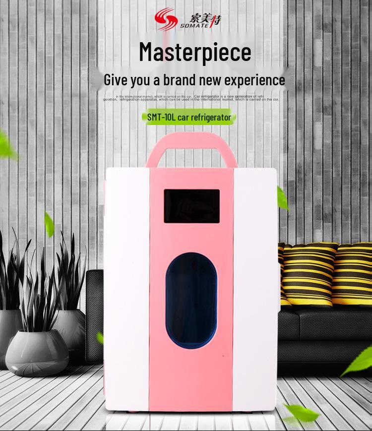 Somete 10L Mini Fridge: Compact Refrigerator for Dorm, Cosmetics, & Breast Milk Storage
