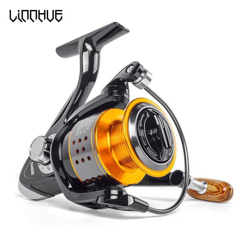 Topline FA1000-6000 Fishing Reel Metal Spool Max Drag 8KG Spinning Reel High Speed 5.2:1fishing Reels Saltwater Spinning 4&1000