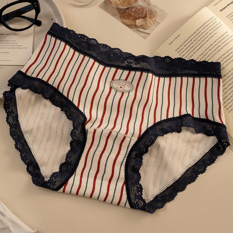 

Girls Spring and Autumn New Cotton 10a Antibacterial Extension Crotch Waist Triangle Briefs L