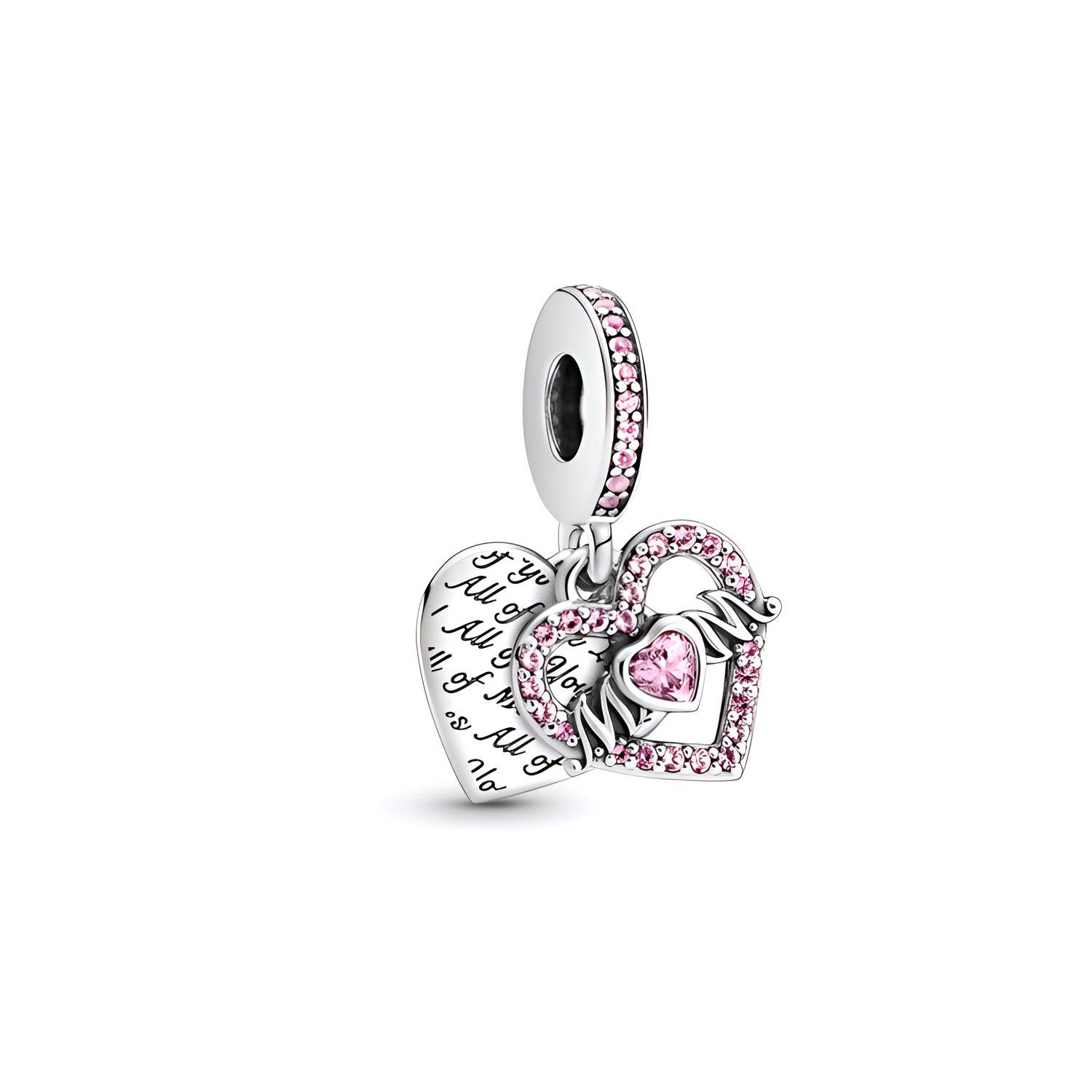 Pandora Heart Shaped Pendant With Mum Inscription Love Heart Women pendant Silver 799402C01 Silver