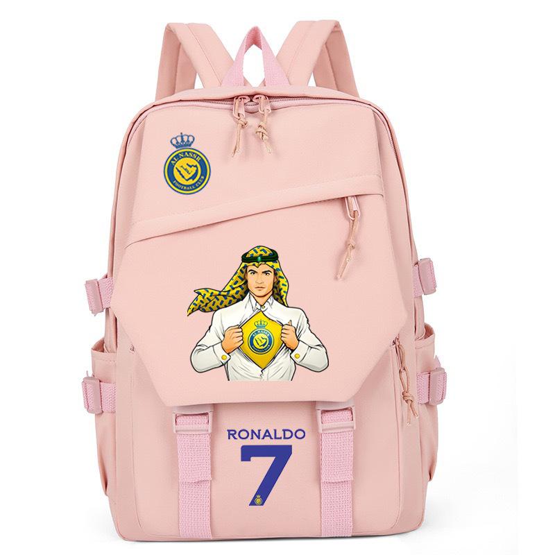 Football Star Ronaldo Surrounding Cr7 Printing Student Schoolbag Trend Backpack To Reduce The Burden And Large Capacity