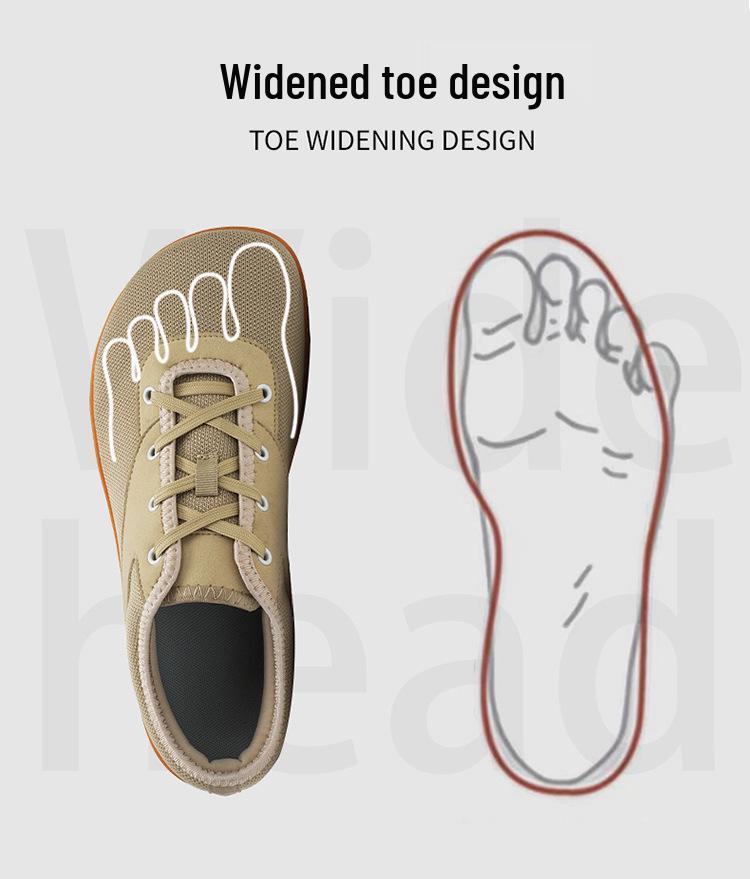 Wide Toe Barefoot Casual Shoes - Non-Slip, Breathable, Soft Sole Sports Shoes for Hiking, Fitness, Cycling, and Running