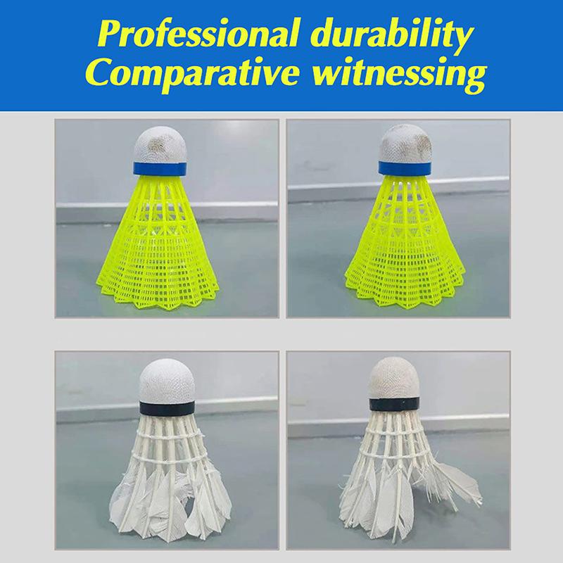 1Pcs Badminton Ball Plastic Badminton Ball Durable Yellow White Student Nylon Badminton Ball Durable
