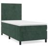 3142872 vidaXL Lit à sommier tapissier et matelas Vert foncé 80x200 cm Velours