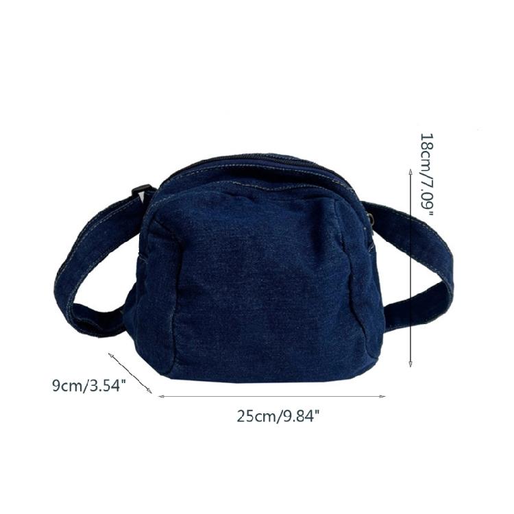 Denim Shoulder Bag Casual Handbag Women Girls Men Travel Crossbody Bag Tote Bags