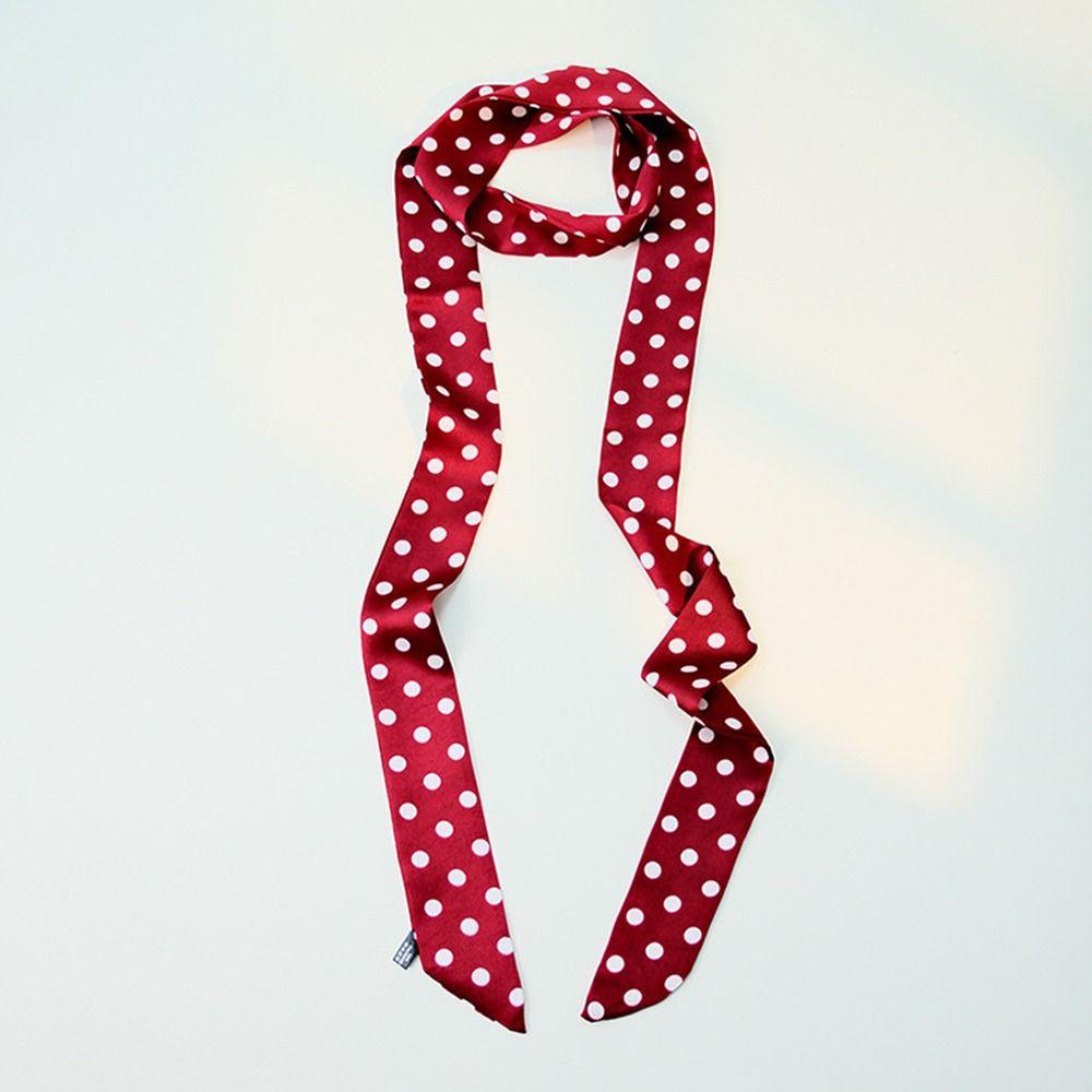 Long Bag Ribbons Wave Point Headbands Fashion Head Scarf for Women