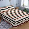 Bed Skirt Cotton Bedspread Set Embroidery Bed Dress Pillow Cases 3 Pieces/Set For King/Queen Double 1.5/1.8/2M Sheet Cover