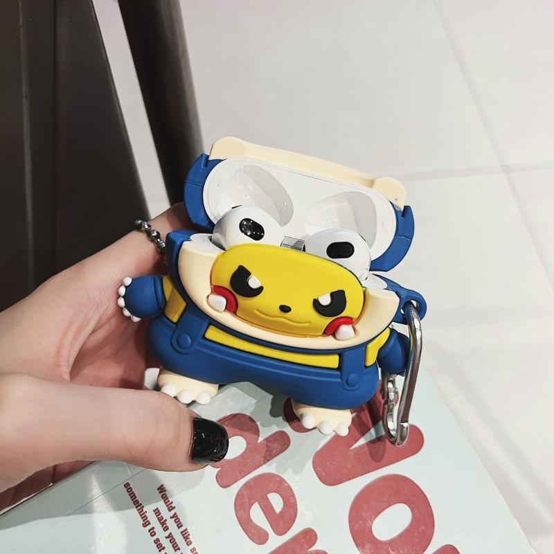 2024 Nytt 3D Tegneserie Pikachu Etui For Apple AirPods 4 Øretelefondeksel 4. Generasjon Silikon Trådløst Bluetooth Hodetelefonetui