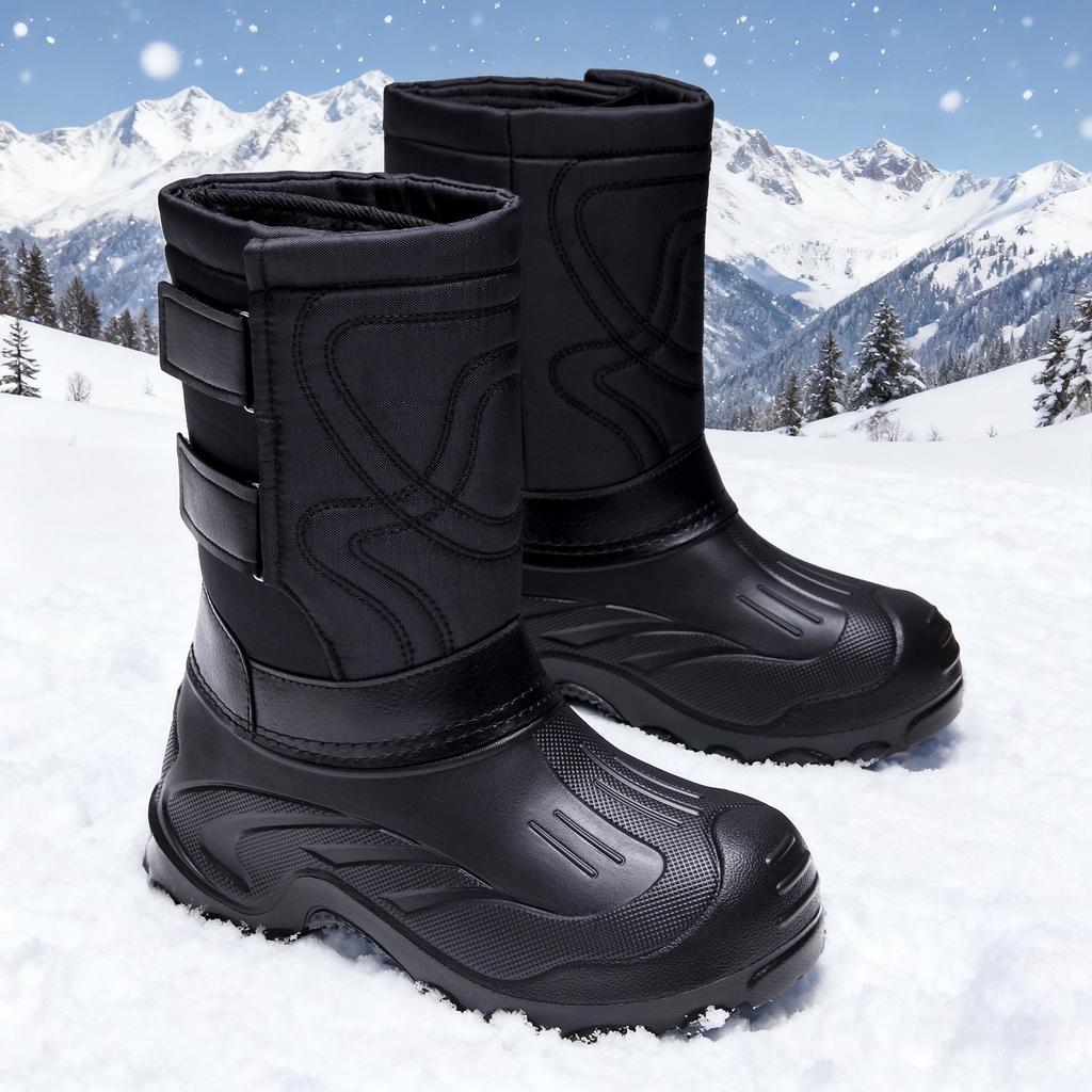 Shoes Men's large size snow boots cold-proof and warm boots cold-proof and waterproof cotton shoes boots comfortable cotton boots