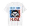 Cute But Wild Raccoon Meme Vintage Sunglasses Raccoon Lover T-shirt