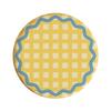 Round Plaid Hard Diatom Mud Coffee Tea Coaster Thermal Insulation Pad Office Non-slip Absorbent Pad