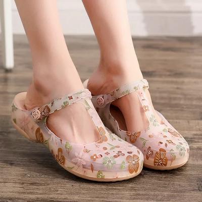Maogu Mules Femme Été Sandales Femme Talons 4cm Antidérapantes Confortables Tongs de Plage Chaussures de Jardin Femme Plateforme à Enfiler 2024