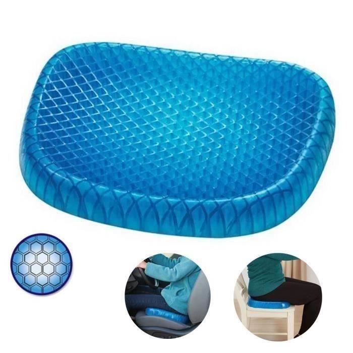 ZN*Egg Sitter Zitkussen - Blauw - 42x35x5cm - Elastische Gel - Opvouwbaar - Honingraat Ontwerp blauw