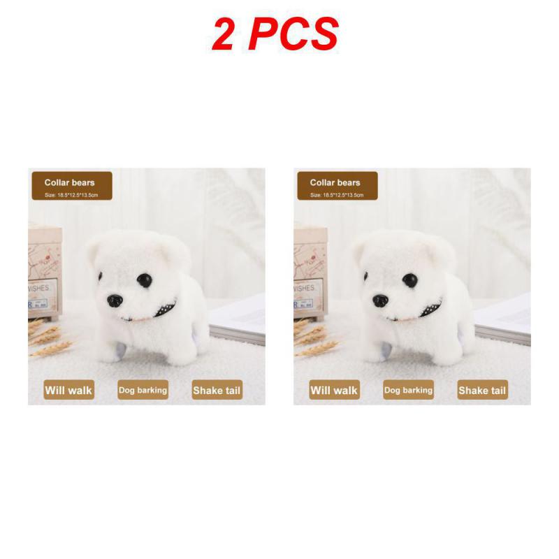 1/2/3PCS Electronic Pet Simulation Smart Dog Walk Bark Nod Wag Tail Electric Plush Animal Baby Kid Plush Toy Christmas Gift