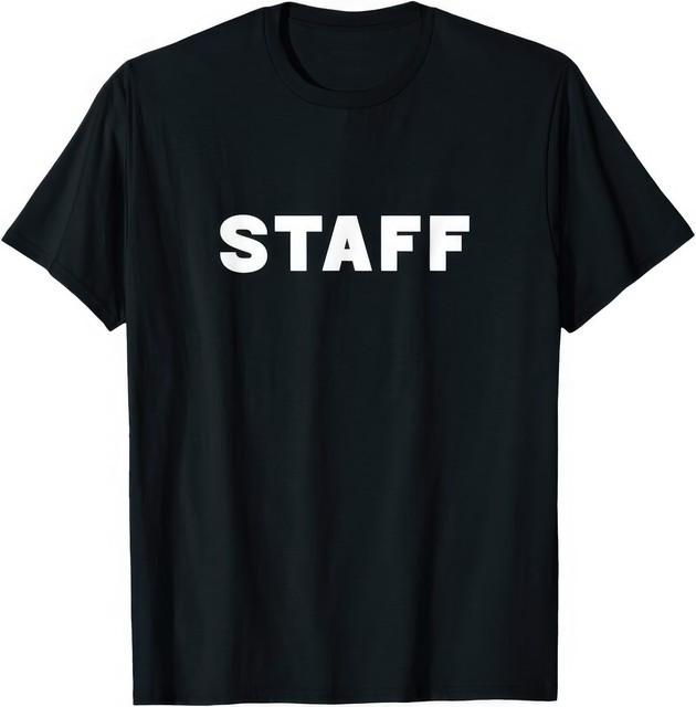 Staff Front and Back Classic Simple Work Team Uniform Logo Unisex T Shirt XXXXL