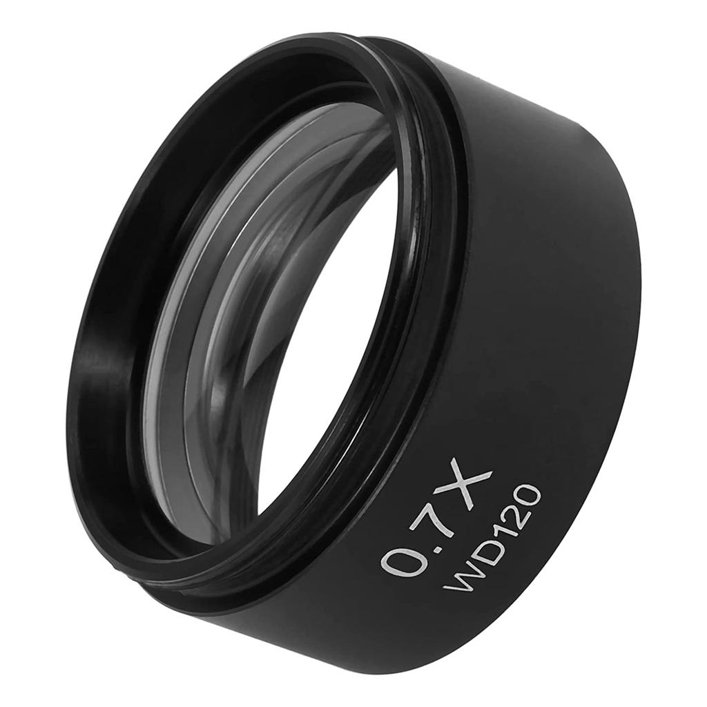 Barlow Lens 48mm Thread WD120 0.7X Trinocular Stereo Microscope Auxiliary Objective Lens Microscope Accessories Parts