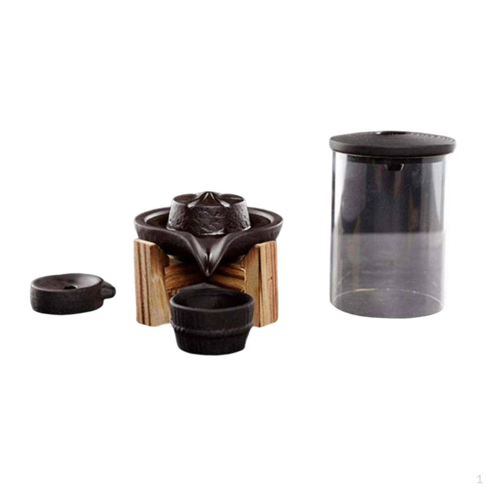 

Ceramic Backflow Burner, Waterfall Feng Shui Home Decor,Unique Cones Holder for Living Room SPA