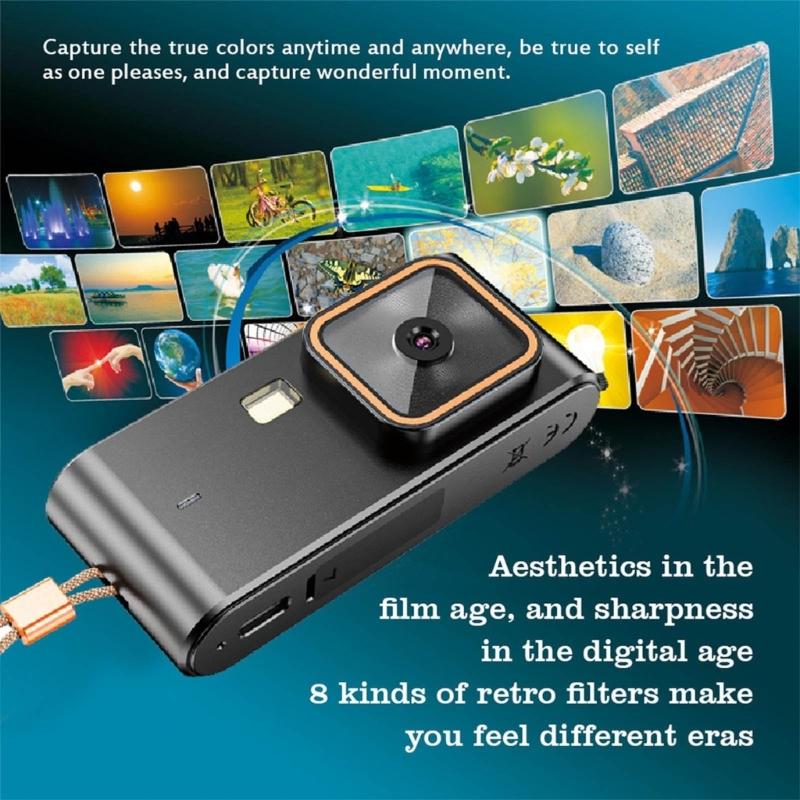 Styles Mini Digital Camera 12MP Resolution 1080P Recording Builts In 8 Filters USB Portable ABS Plastic Travel Gadget