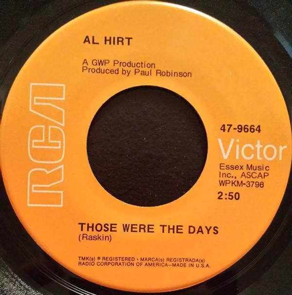 

7inch Record AL HIRT - Those Were The Days 479664 RCA Victor 1968 US Jazz Used