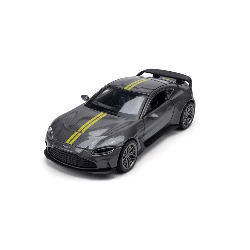 

Simulation 1/43 Alston Martin V12 Alloy Sports Car Model Collection Ornaments with Display Box Metal Miniature Voiture Toy Gift серый