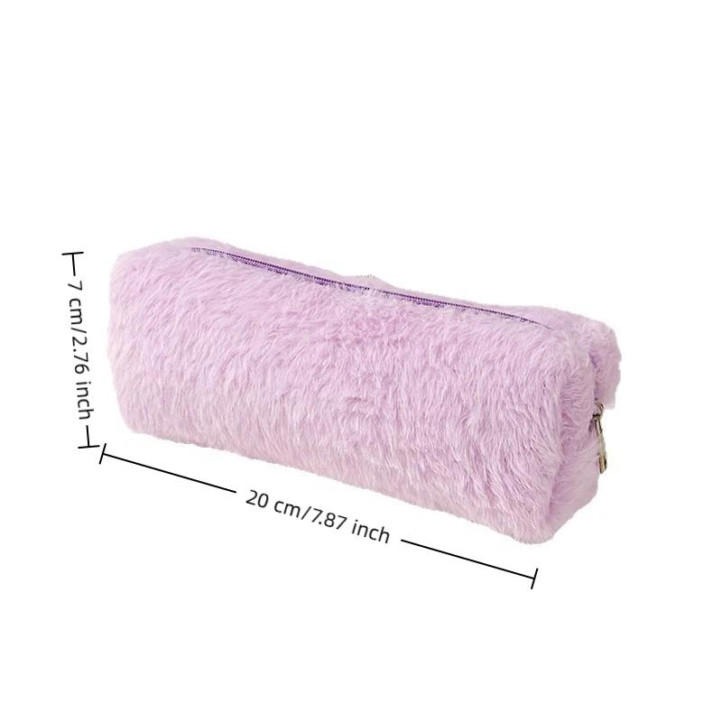 Plush Makeup Bag Pencil Case Cute Pen Box Large Capacity For Girls Storage Bag Student School Office Supplies Stationery