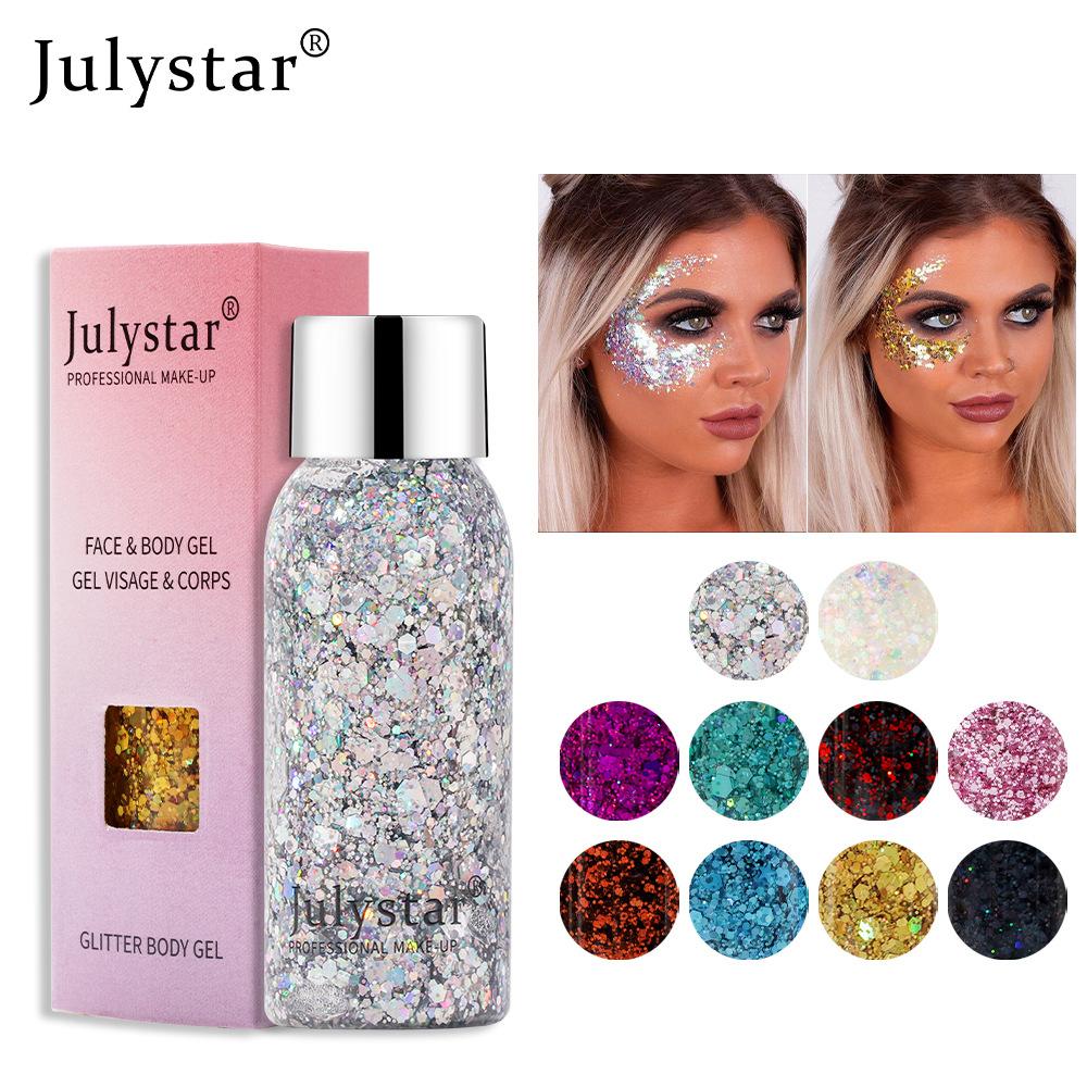 Beauty Bright Stage Makeup Glitter Eye Shadow Tekutý Face Body Sequin Gel Tekutý make-up očních stínů Batch