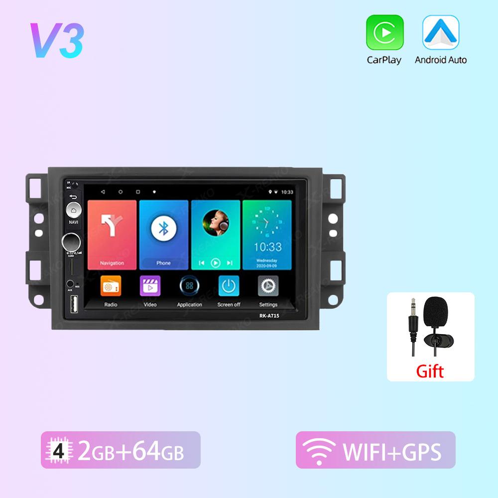 Reakosound 7'' Android For Chevrolet Captiva Aveo Lova Gentra Epica Car Radio Carplay Multimedia Video Player Navigation GPS