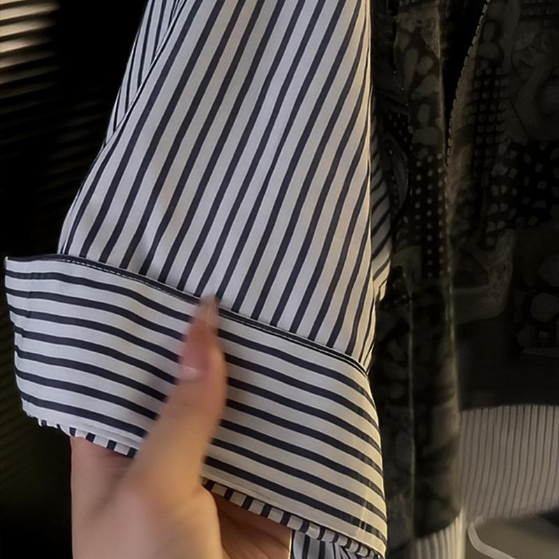 Men's Patchwork Print Short Sleeve Button Up Shirt Casual Loose Fashion Top Summer Daily Wear