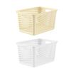 4Pcs Storage Baskets with Handle Large Capacity Hollow Breathable Stackable Decorative Toys Clothes Storage Containers