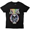 Imagine Dragons T-Shirt Rainbow Skull Band Official Black New