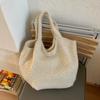 Laid-back Style Large-capacity Retro Tote Bag, Niche Fashion Vacation Style Woven Underarm Bag