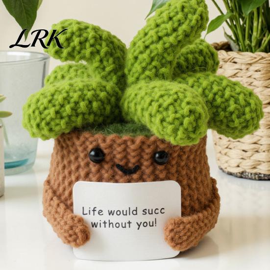 Fake Cactus Decoration Crochet Potted Plants, Handmade Knitted for Home Office Car Plant Decor Decoration, Decorative Plants Lasting Beauty,