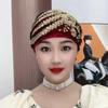 Turban Cap Floral Lace Caps Embroidery Beanie Hair Cover Cap Women Headscarf  Lady Female