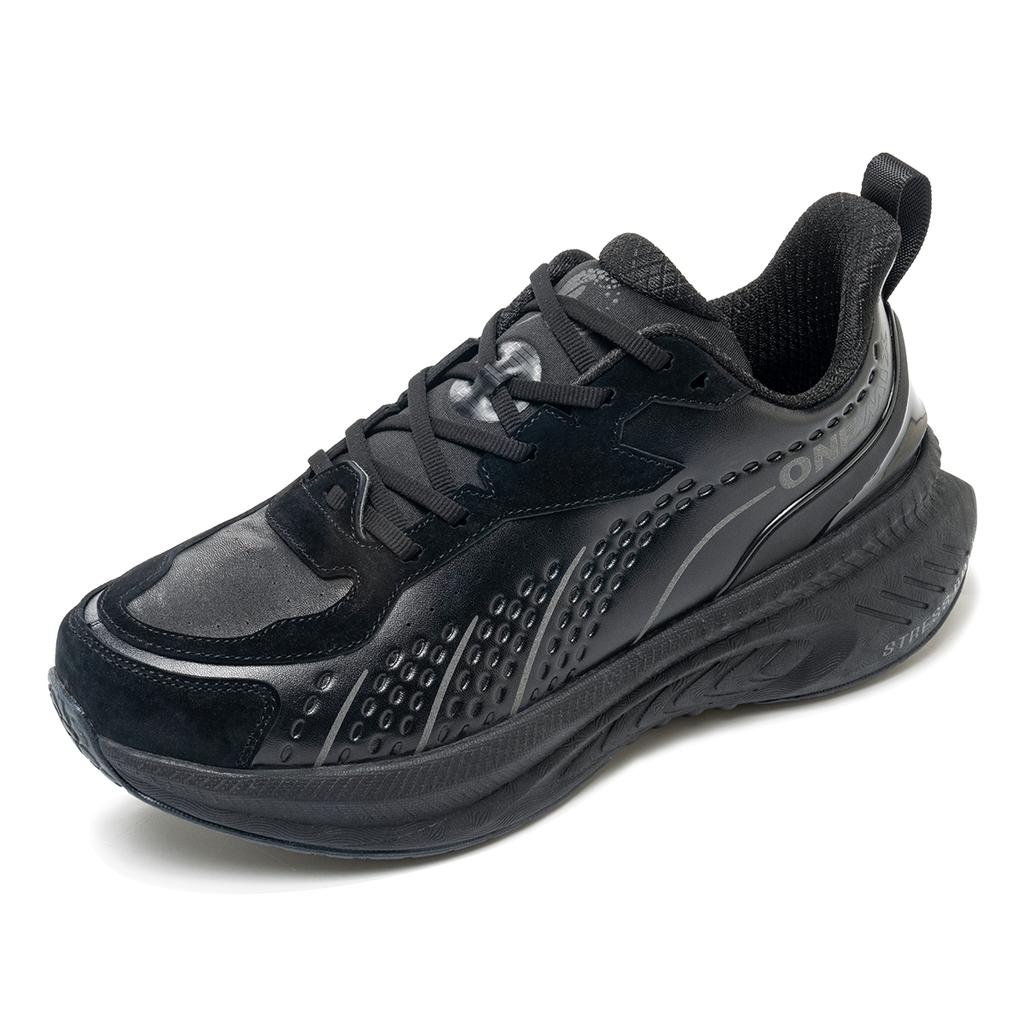 Onemix Winter Training Running Shoes For Men Sport Shoes Leather Warm Wear-Resistant Female Jogging Shoes Walking Sneakers