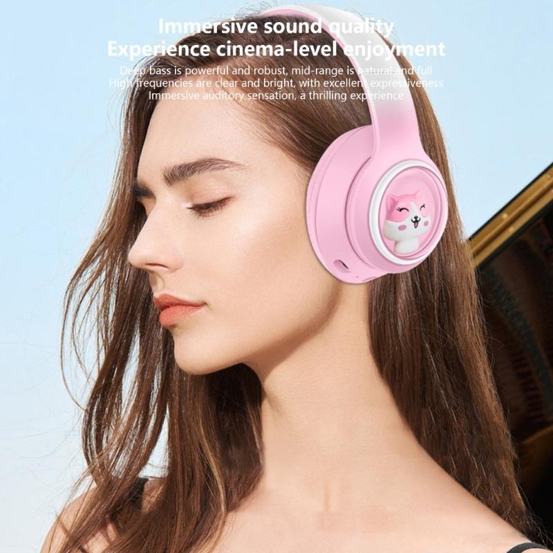 Wireless Headset Sports Bluetooth-compatible Headset Foldable Noise Canceling Headset for Travel Office Cellphone PC